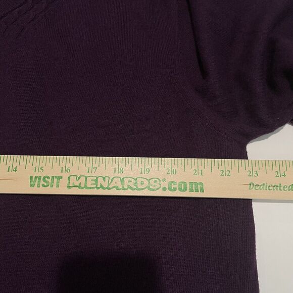 Jos A Bank Reserve Italian Yarn Sweater Men's XL Wool Blend V-Neck Purple Italy - Picture 10 of 12